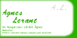agnes lerant business card